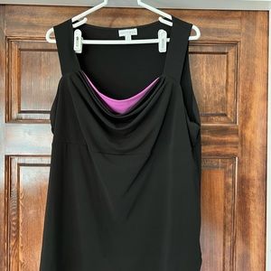 Sleeveless black top from Fashion Bug.